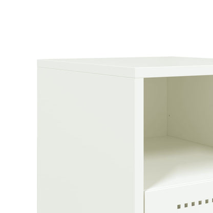 Mesa de cabeceira 36x39x60,5 cm aço branco