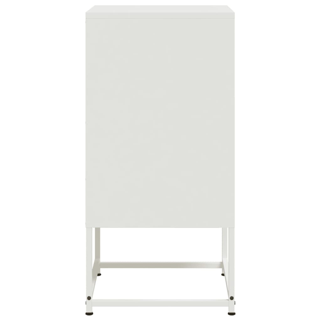 Mesa de cabeceira 36x39x78 cm aço branco