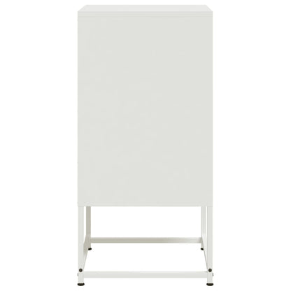 Mesa de cabeceira 36x39x78 cm aço branco