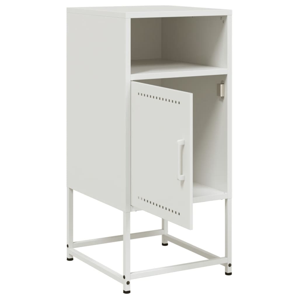 Mesa de cabeceira 36x39x78 cm aço branco