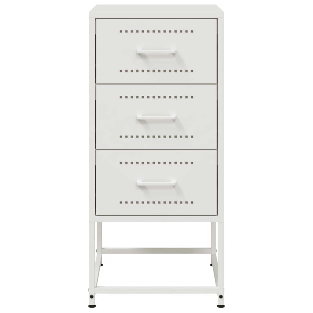 Mesa de cabeceira 36x39x78 cm aço branco