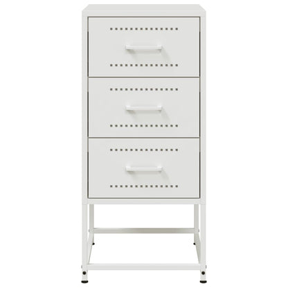 Mesa de cabeceira 36x39x78 cm aço branco