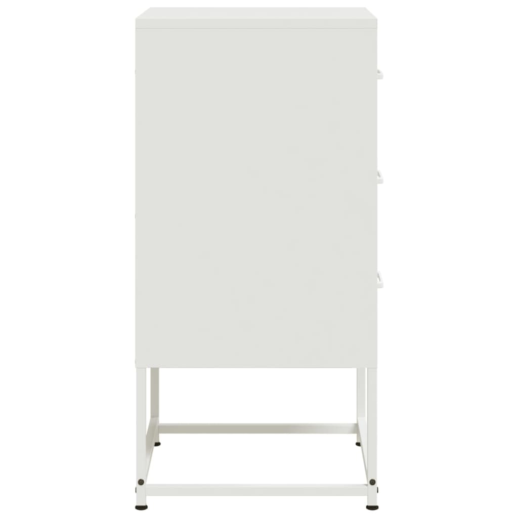 Mesa de cabeceira 36x39x78 cm aço branco