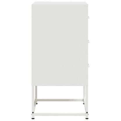 Mesa de cabeceira 36x39x78 cm aço branco