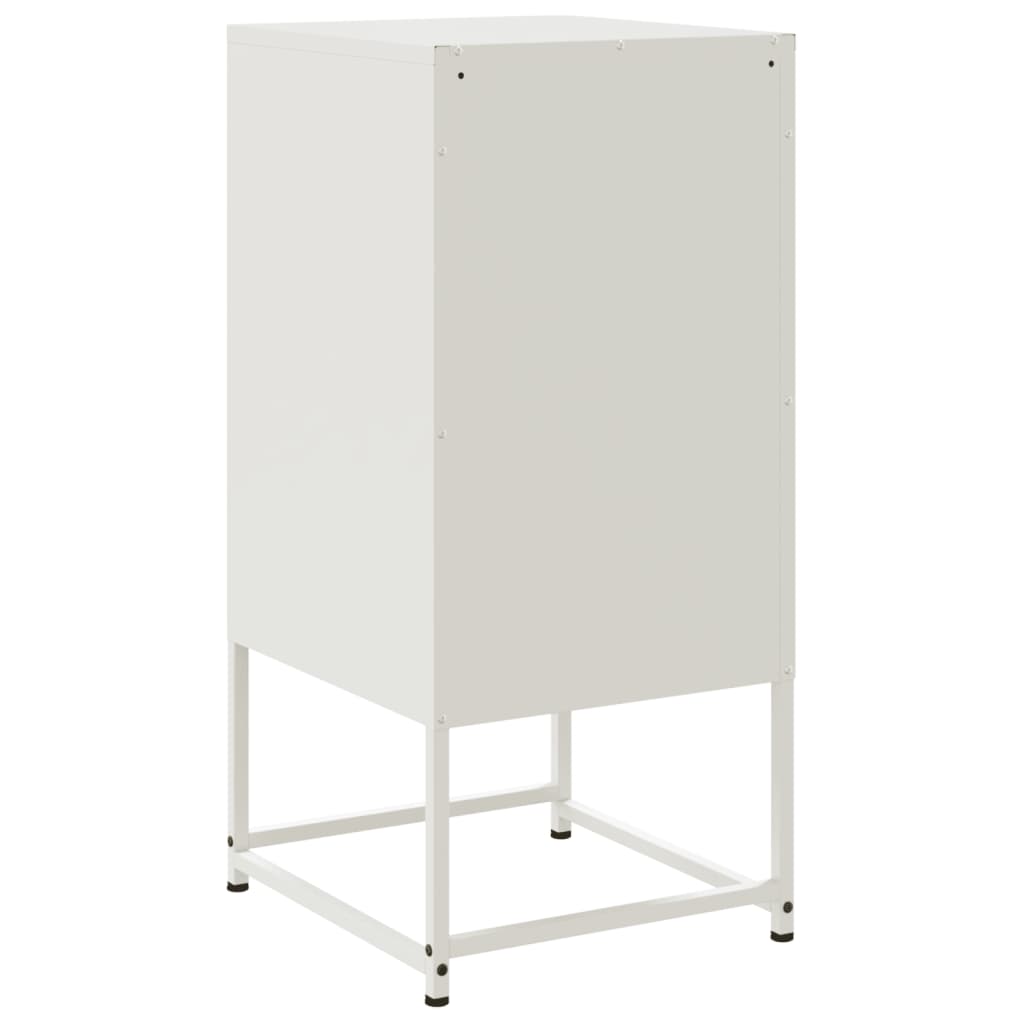 Mesa de cabeceira 36x39x78 cm aço branco