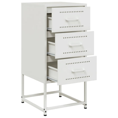 Mesa de cabeceira 36x39x78 cm aço branco