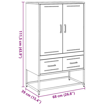 Móvel alto 68x39x111,5 cm aço laminado a frio rosa