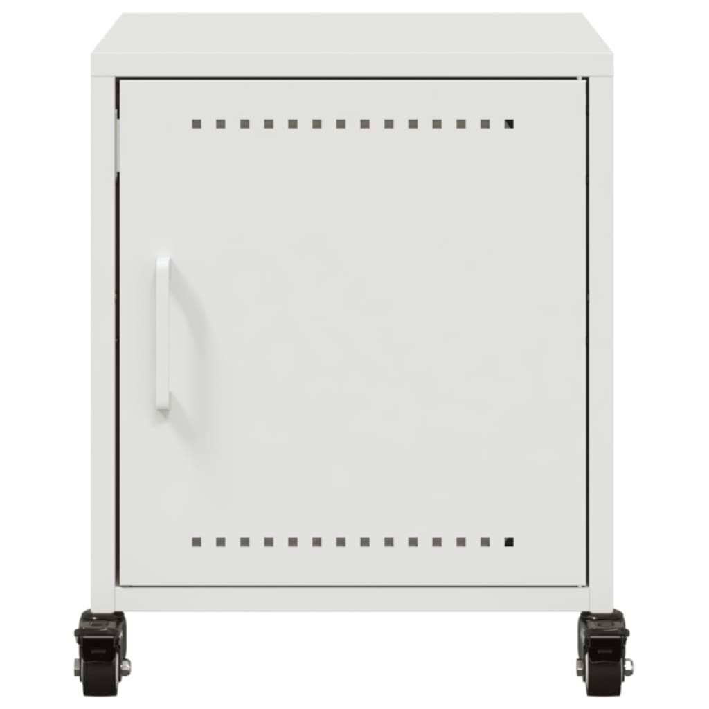 Mesa de cabeceira 36x39x43,5 cm aço branco