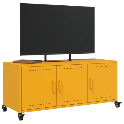 Móvel TV 100,5x39x43,5 cm aço laminado a frio amarelo mostarda