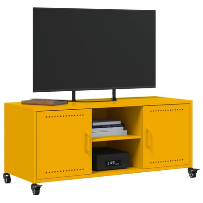 Móvel TV 100,5x39x43,5 cm aço laminado a frio amarelo mostarda