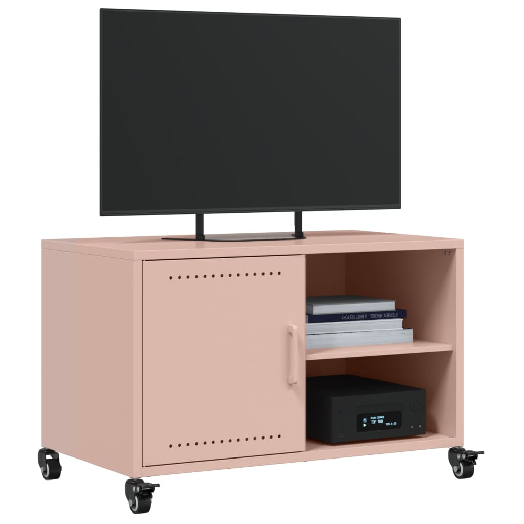 Móvel de TV 68x39x43,5 cm aço laminado a frio rosa