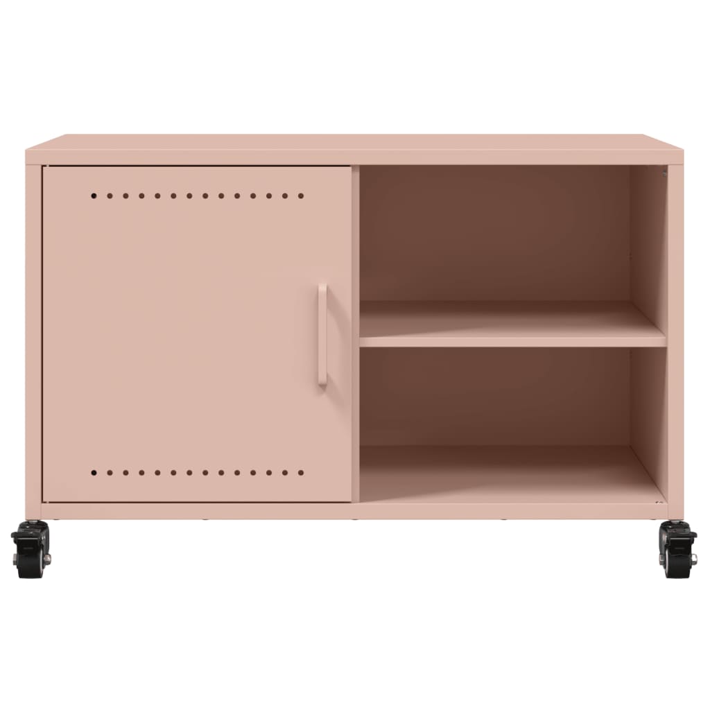 Móvel de TV 68x39x43,5 cm aço laminado a frio rosa