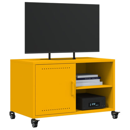 Móvel de TV 68x39x43,5 cm aço laminado a frio amarelo mostarda