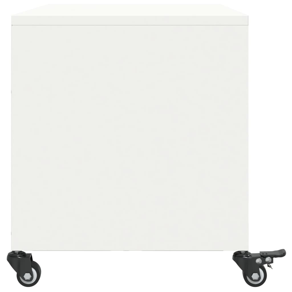 Móvel de TV 68x39x43,5 cm aço laminado a frio branco