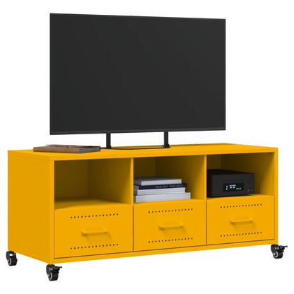 Móvel TV 100,5x39x43,5 cm aço laminado a frio amarelo mostarda