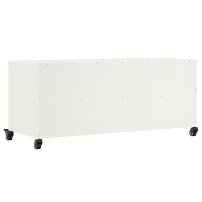 Móvel de TV 100,5x39x43,5 cm aço laminado a frio branco