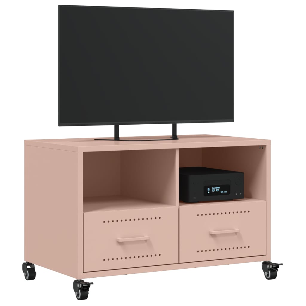 Móvel de TV 68x39x43,5 cm aço laminado a frio rosa