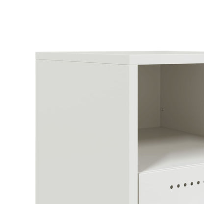 Mesa de cabeceira 36x39x43,5 cm aço branco