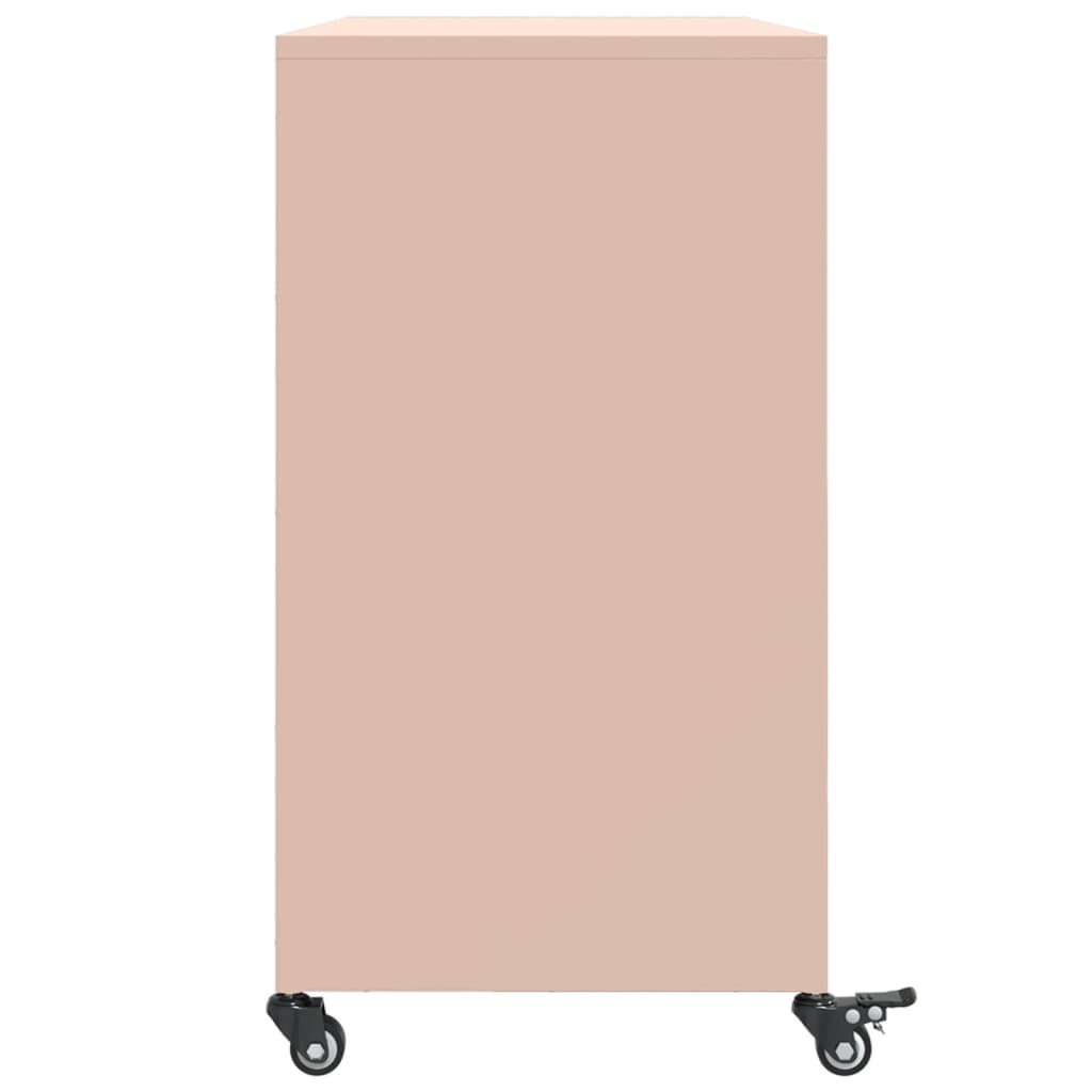 Aparador 100,5x39x72 cm aço laminado a frio rosa