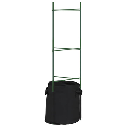 Suporte para tomateiros com saco 2 pcs 116 cm aço e PP