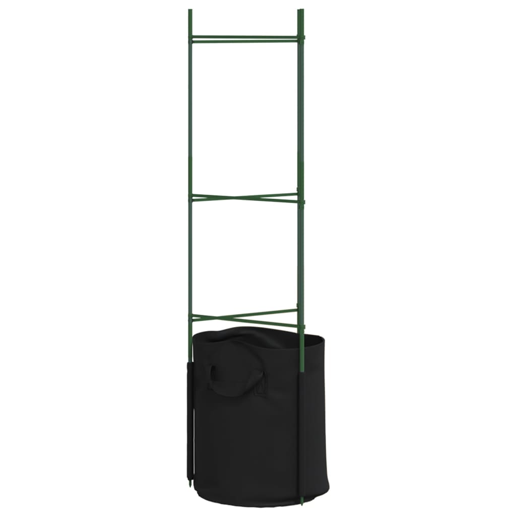 Suporte para tomateiros com saco 2 pcs 116 cm aço e PP