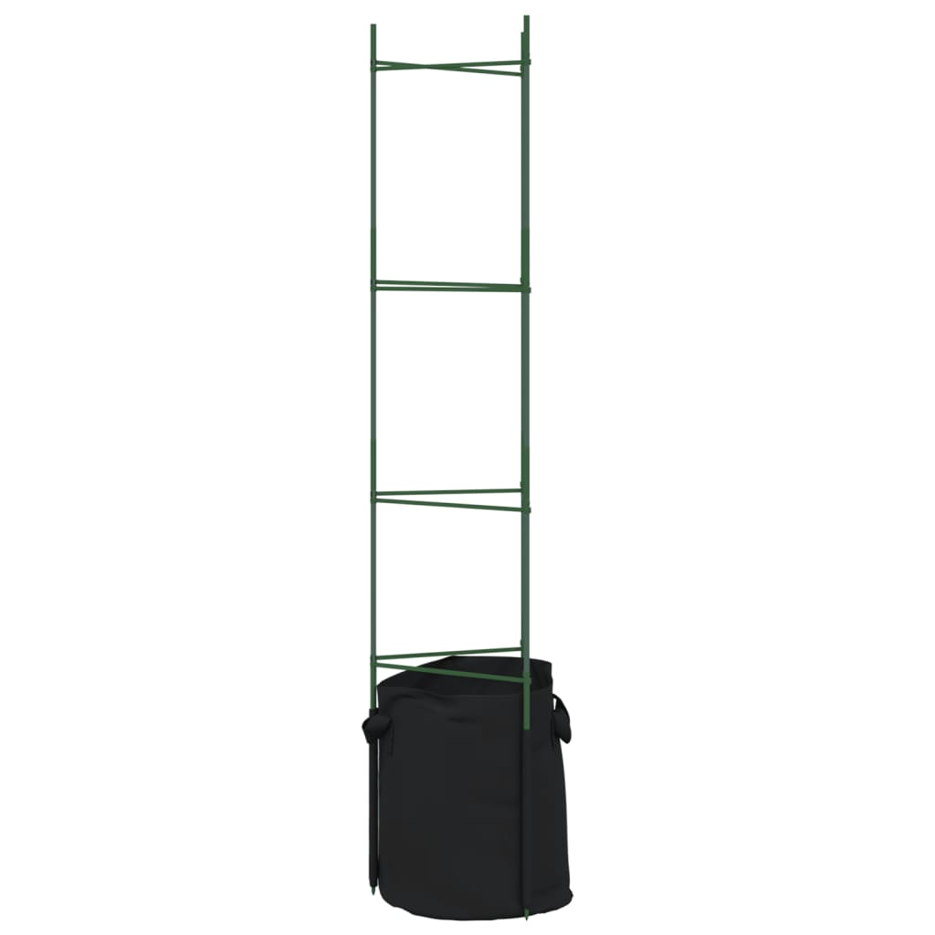 Suporte para tomateiros com saco 2 pcs 154 cm aço e PP