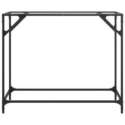 Mesa consola com tampo em vidro transparente 98x35x81 cm aço