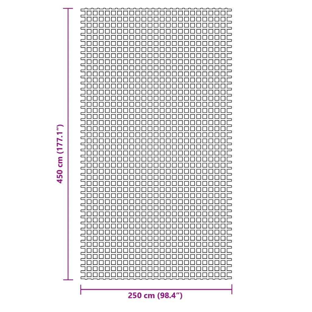 Tapete de campismo 4,5x2,5 m verde