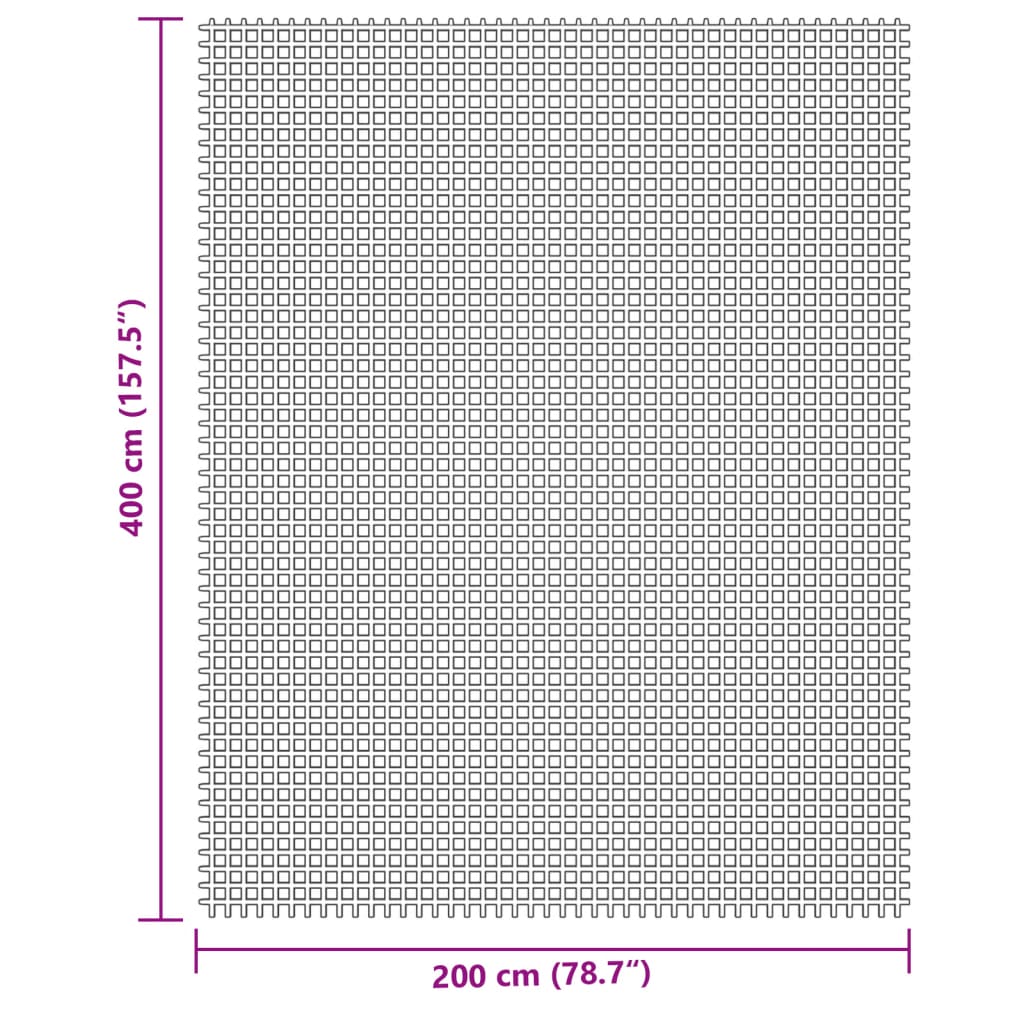 Tapete de campismo 4x2 m cinzento-claro