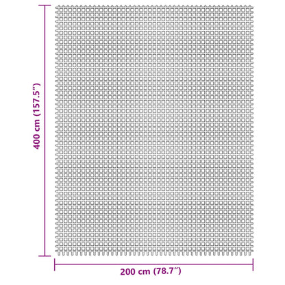 Tapete de campismo 4x2 m cinzento-claro