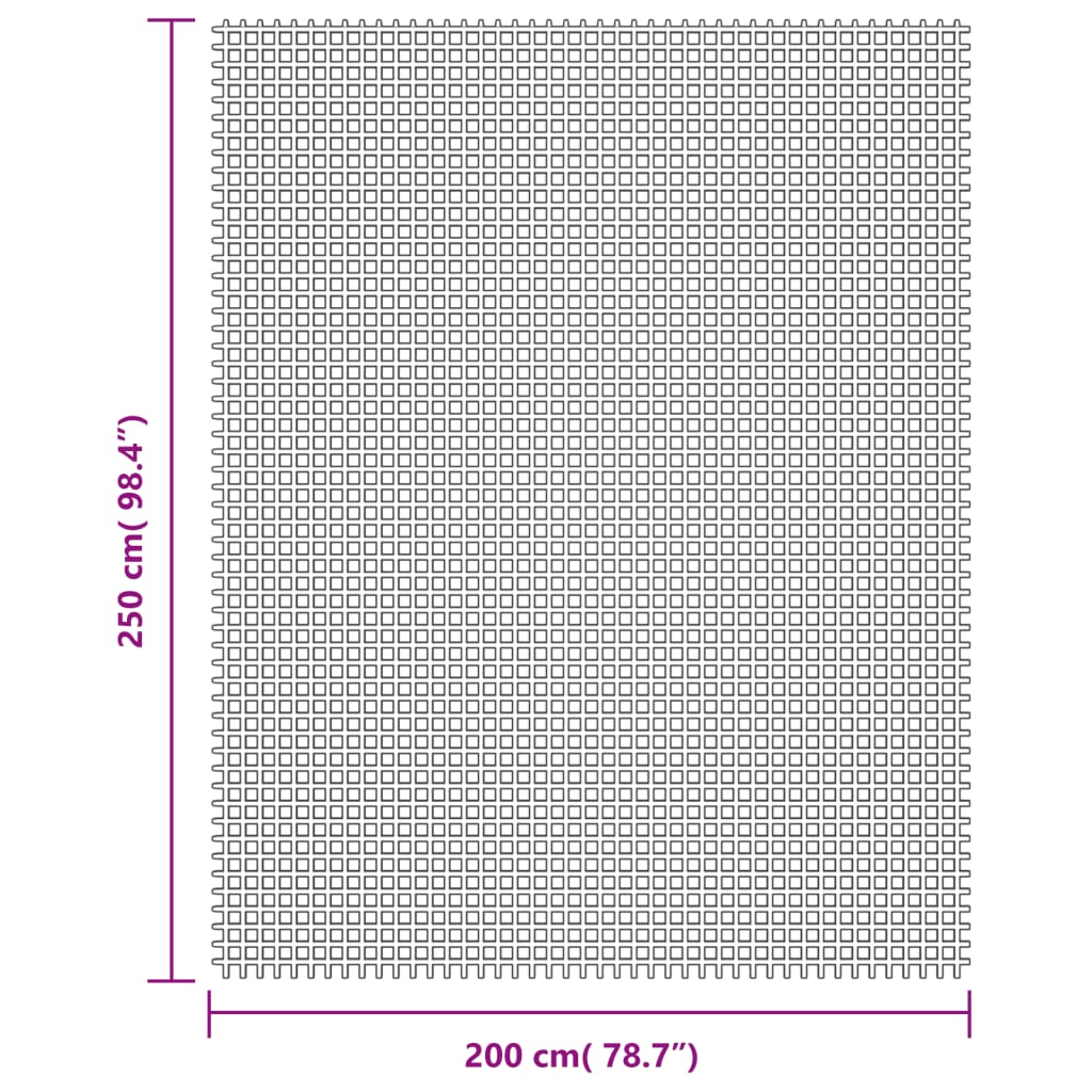 Tapete de campismo 2,5x2 m cinzento-claro