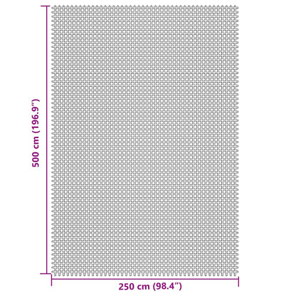 Tapete de campismo 5x2,5 m cinzento-claro