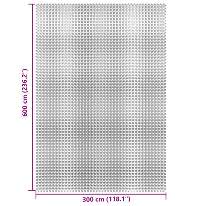 Tapete de campismo 6x3 m cinzento-claro