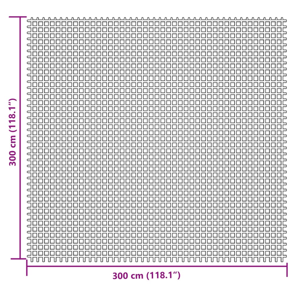 Tapete de campismo 3x3 m creme