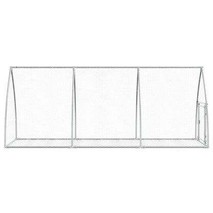 Gaiola para coelhos 300x105x120 cm aço galvanizado prateado