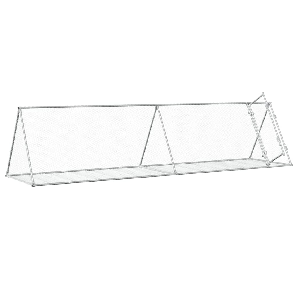 Gaiola para coelhos 400x105x91 cm aço galvanizado prateado