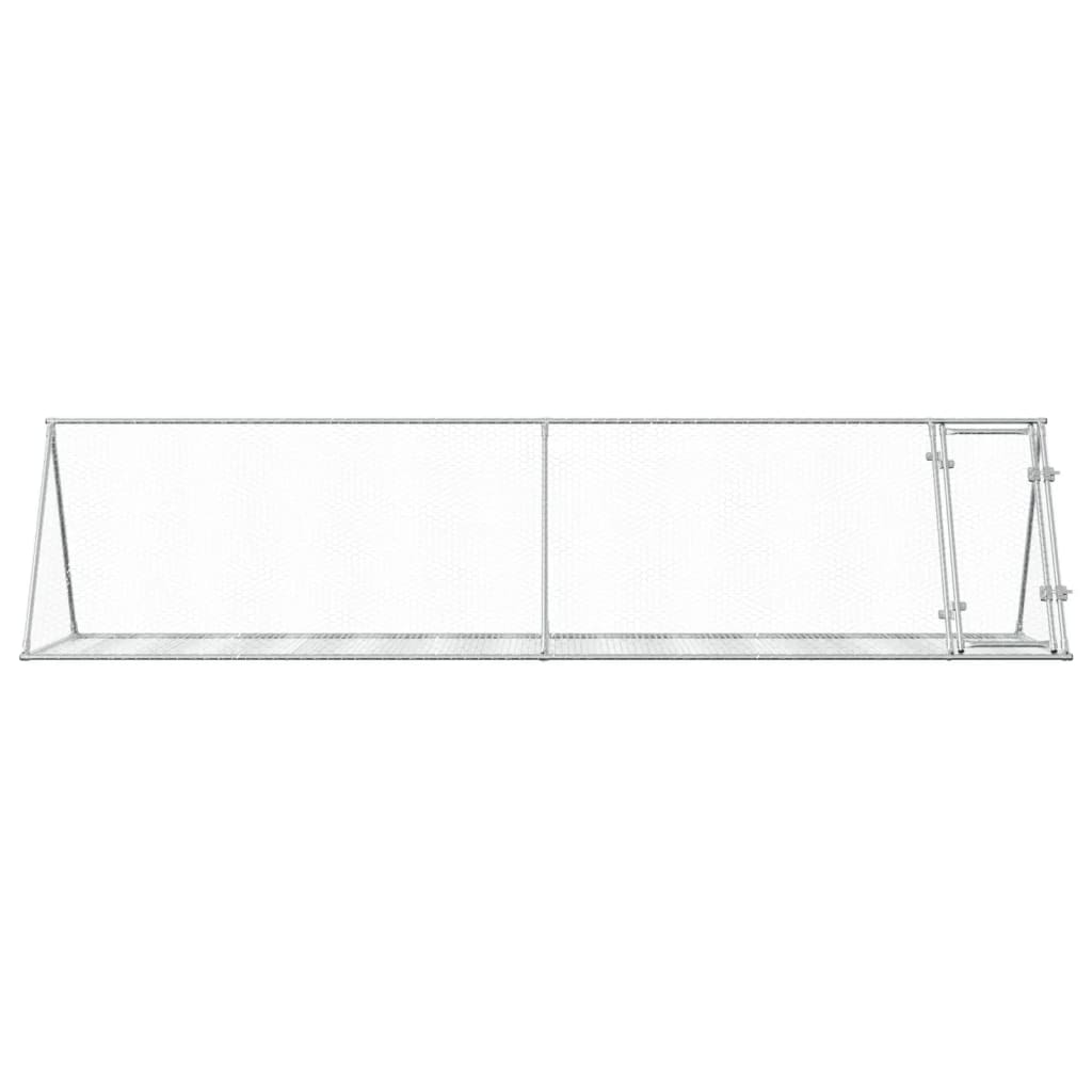 Gaiola para coelhos 400x105x91 cm aço galvanizado prateado