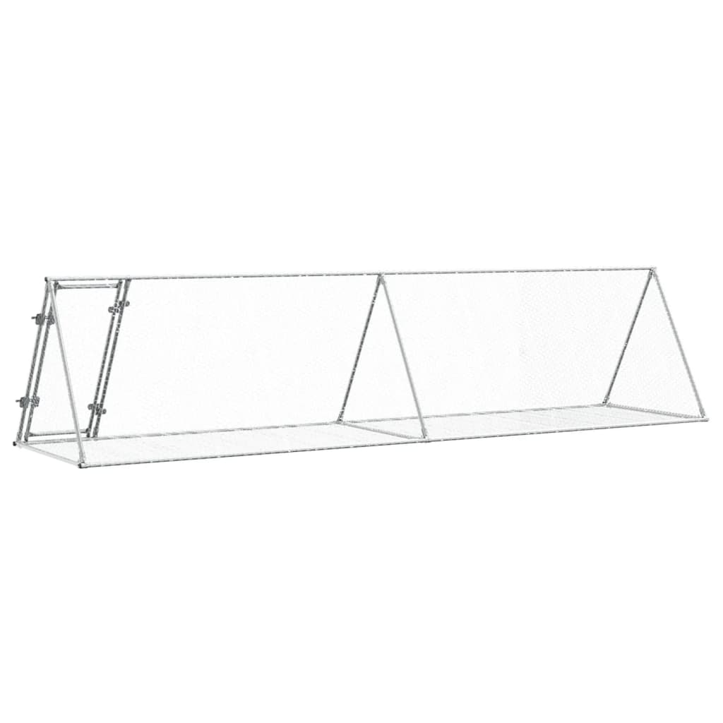 Gaiola para coelhos 400x105x91 cm aço galvanizado prateado