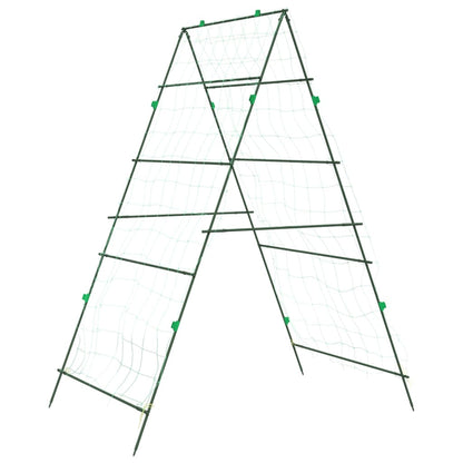 Treliças jardim p/ plantas trepadeiras 2 pcs estrutura em A aço