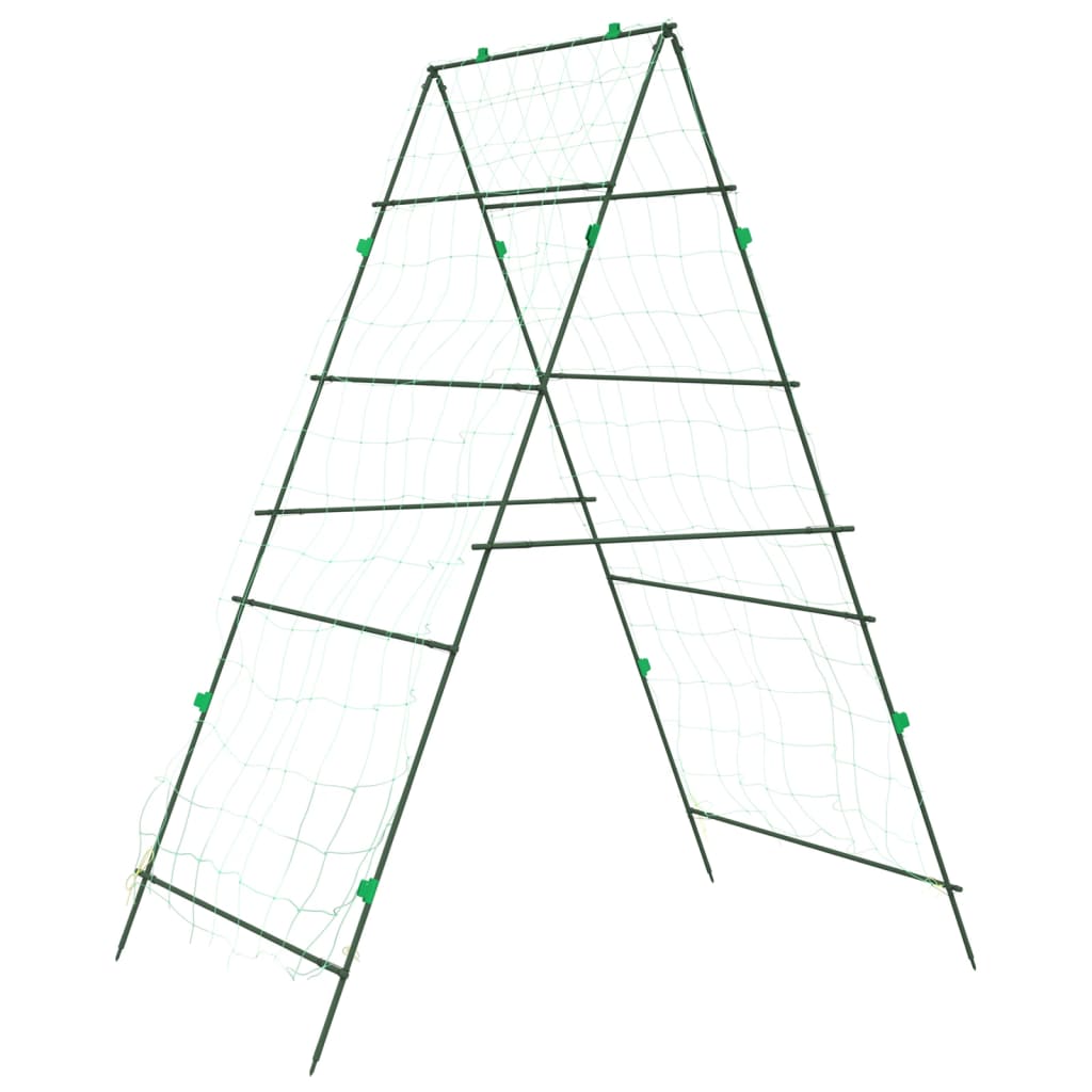 Treliças jardim p/ plantas trepadeiras 2 pcs estrutura em A aço