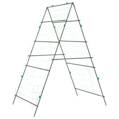 Treliças jardim p/ plantas trepadeiras 2 pcs estrutura em A aço