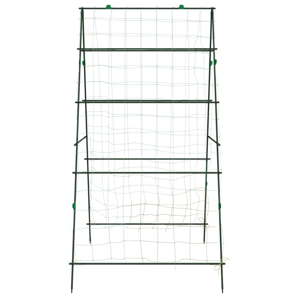 Treliças jardim p/ plantas trepadeiras 4 pcs estrutura em A aço