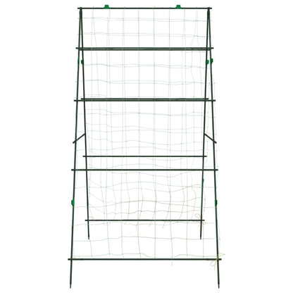 Treliças jardim p/ plantas trepadeiras 4 pcs estrutura em A aço