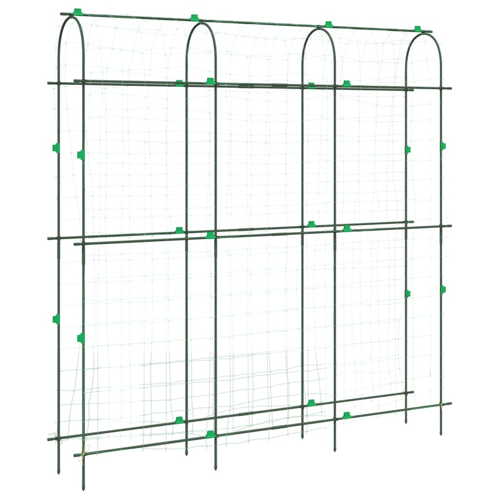 Treliças jardim p/ plantas trepadeiras 4 pcs estrutura em U aço