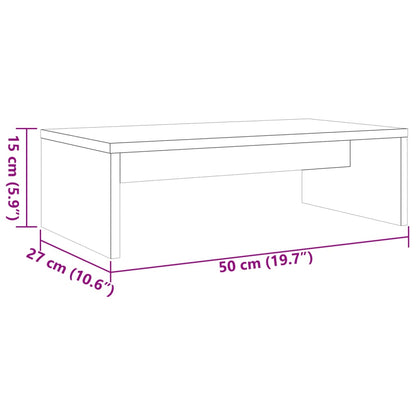 Suporte para monitor 50x27x15 cm pinho maciço castanho mel