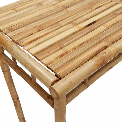 Mesa de jantar para jardim 110x55x75 cm bambu