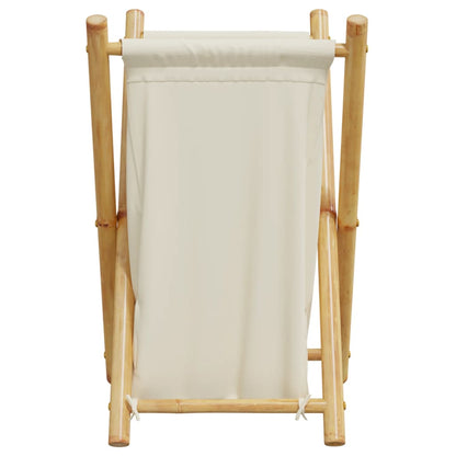 Cesto de roupa 41,5x36x63,5 cm bambu branco nata