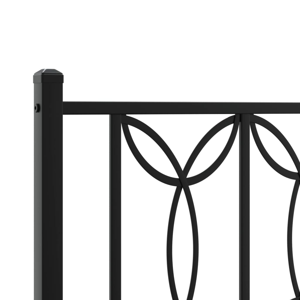 Cabeceira de cama 75 cm metal preto