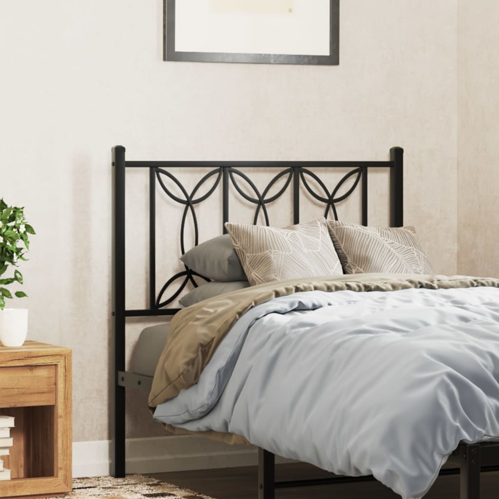 Cabeceira de cama 75 cm metal preto