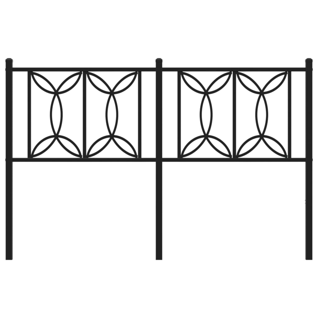 Cabeceira de cama 140 cm metal preto